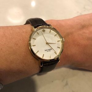 Kate Spade ‘Metro’ Watch w/Brown Strap